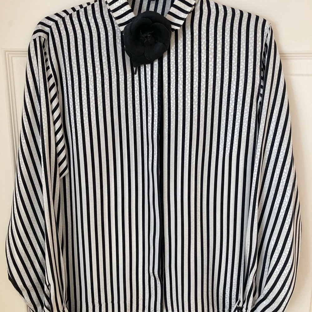 Vintage Louis Feraud Designer Silk Blouse Size 10